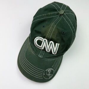 Vintage CNN Logo Dark Green Baseball Hat